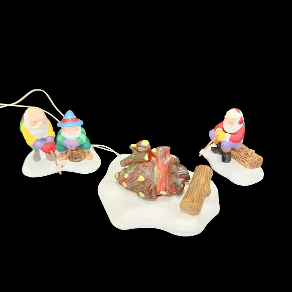 Department 56 Marshmallows Around The Campfire Set of 3 56712 Retired Works Vtg